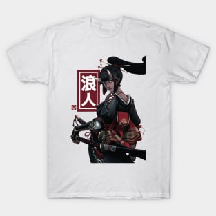 Samurai Japanese Geisha Girl T-Shirt